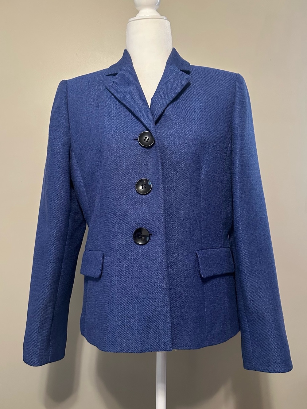 Le Suit Classic Navy Women’s Tailored Blazer Jacket - 8